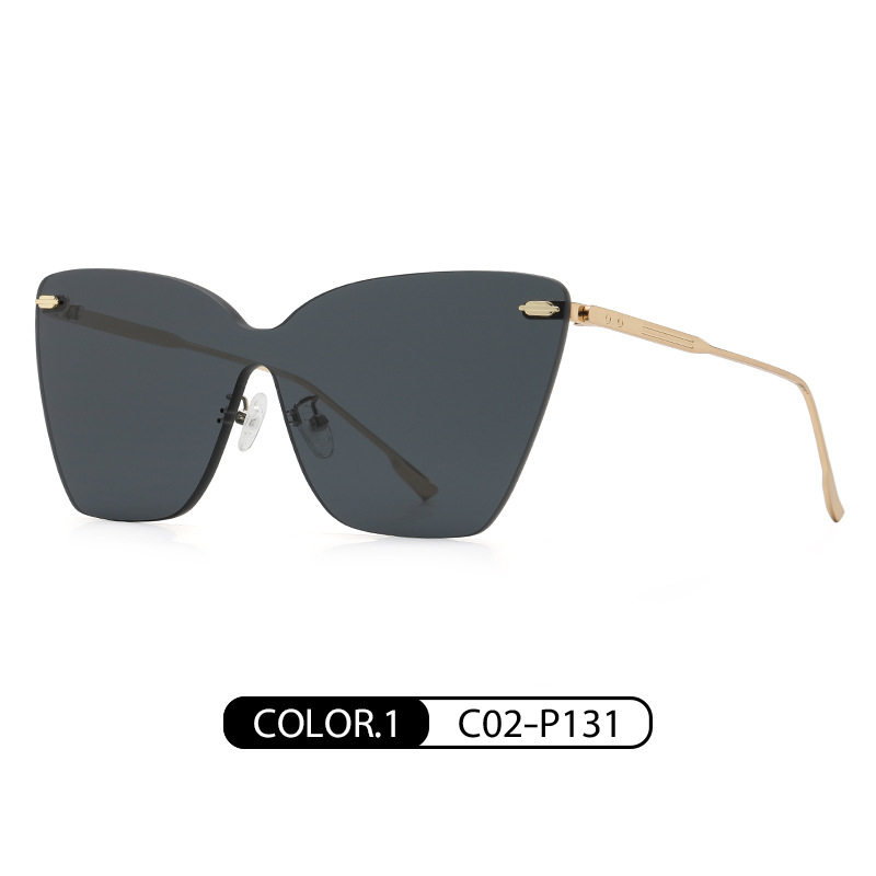 Nuevas gafas de sol JS8524 moda europea y americana de una sola pieza sin marco gafas de sol UV a prueba de hombres y mujeres mismas gafas de sol
