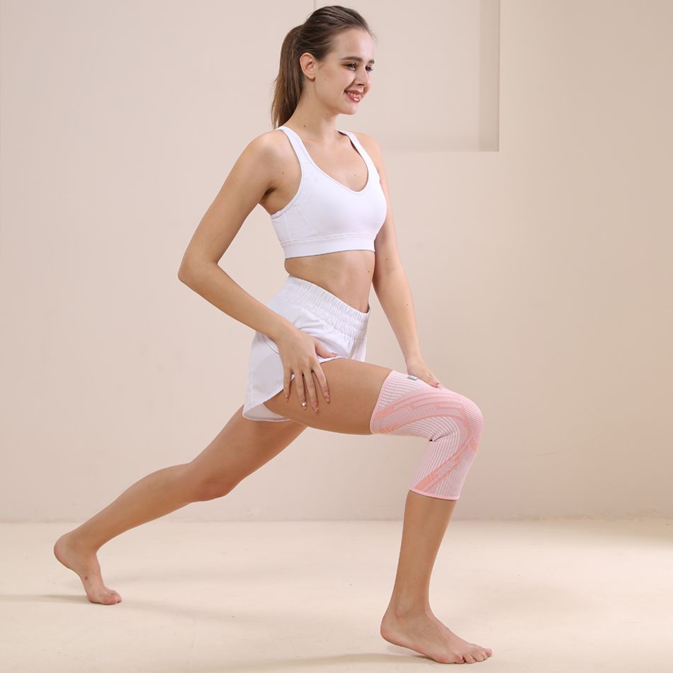 Rodilleras deportivas de verano para saltar la cuerda de nailon alargada para correr baloncesto para hombres y mujeres cubierta protectora profesional antideslizante para rodillas