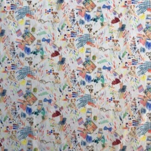 英国liberty国产平替80支府绸copy studio小狗画家纯棉印花布