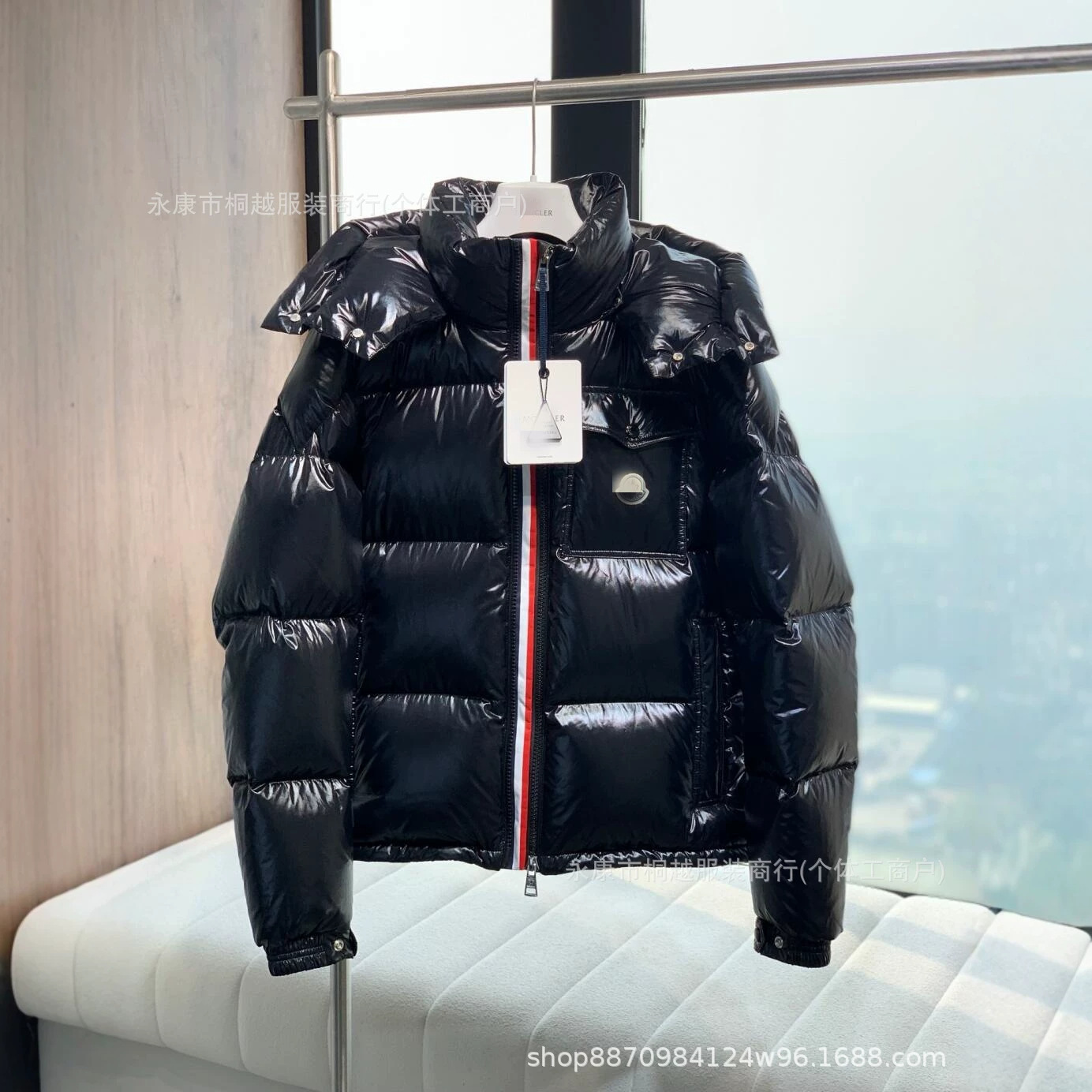 Winter fashionable velvet keep warm down jacket