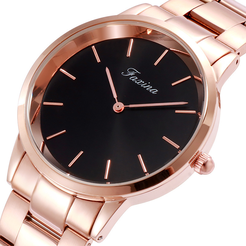 2023 Nouvelle montre de vente chaude Fasina Couple Bracelet en acier Ensemble de cinq pièces Montre à quartz simple et à la mode Bande en acier Bijoux d'amour Montre pour femme_voghion.com