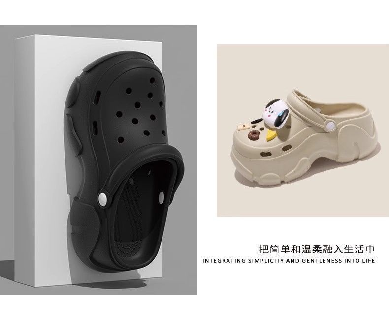 7 cm 두꺼운 여성뮬슬리퍼형샌들