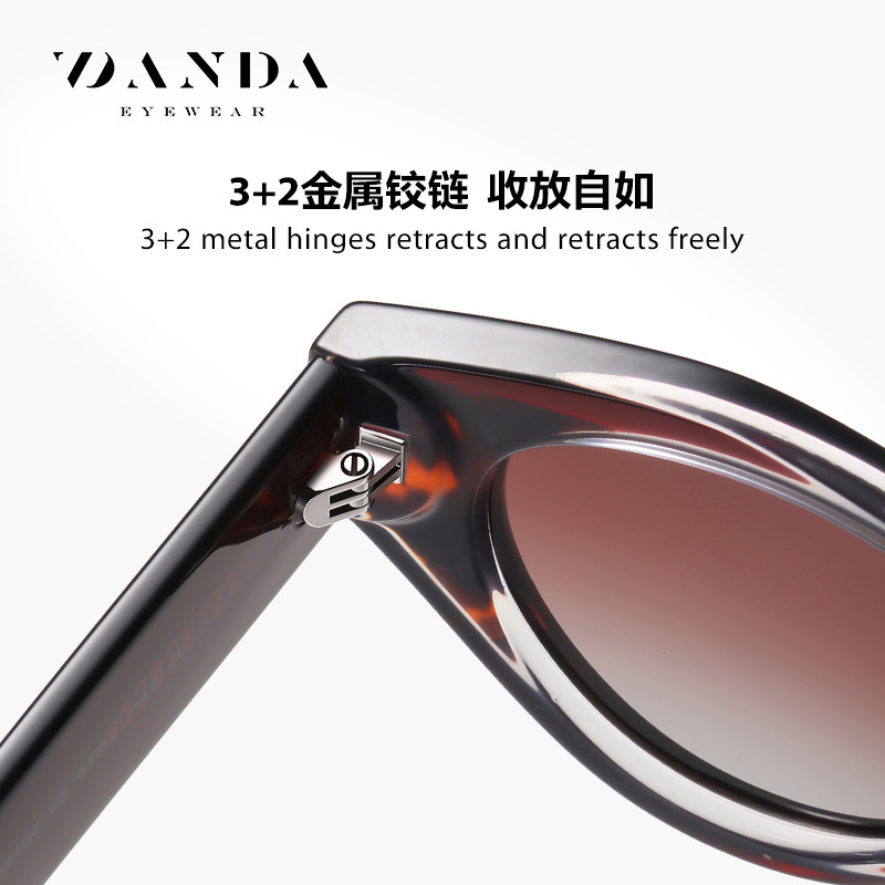 Nueva lente polarizada de placa hecha a mano S26104 gafas de sol europeas y americanas para mujer, gafas anti-azules populares de moda