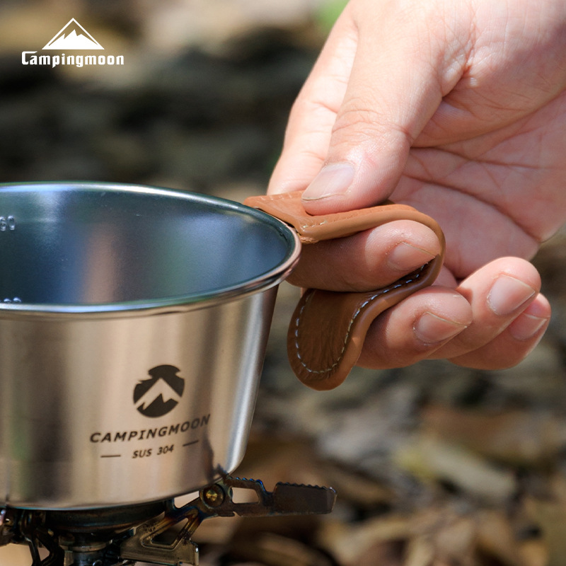 Coman cubierta de la manija de la taza de ensalada cómoda resistente al desgaste anti-escaldadura de cuero genuino cubierta de la manija al aire libre tazón mango guantes