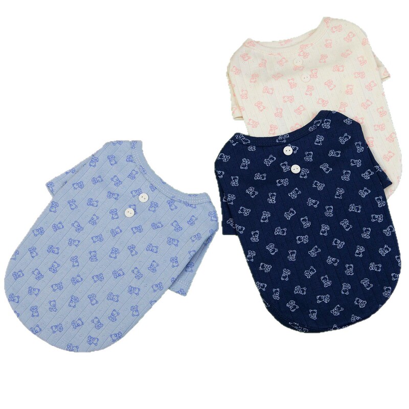 宠物猫咪狗狗衣服带扣棉打底衫春秋冬季服装小型犬比熊博美两脚装|undefined