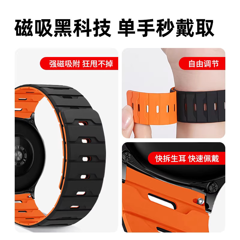 Suitable for Samsung Watch/Ultra Gt5/Gt6 Watch Strap, Dragon Scale Silicone Magnetic Watch Strap, Universal for Samsung Suitable for Samsung Watch/Ultra Gt5/Gt6 Watch Strap, Dragon Scale Silicone Magnetic Watch Strap, Universal for Samsung