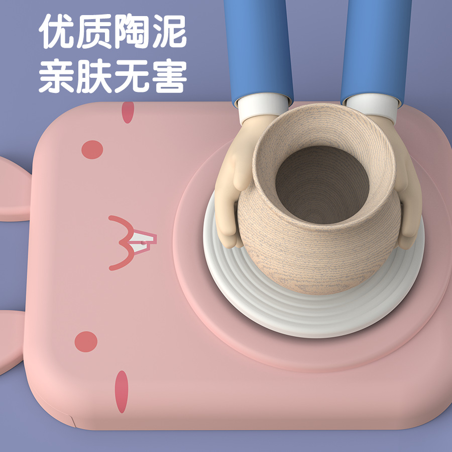 Arcilla suave niños máquina de cerámica eléctrica estudiantes la escuela primaria especial herramientas arcilla traje hecho a mano DIY juguetes Producción 6