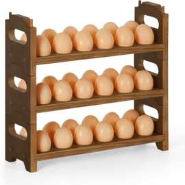 复古置物架家用桌面厨房收纳架鸡蛋展示架鹌鹑蛋鸽子蛋展示架实木