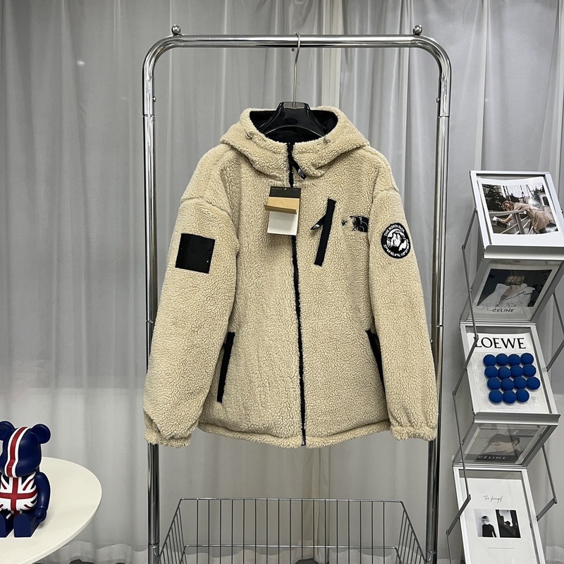 Beijia 暖かい両面カップル男性と女性の同じスタイルメンズスタンドカラーラムウールジャケット刺繍ロゴ FN54 ドロップシッピング|undefined