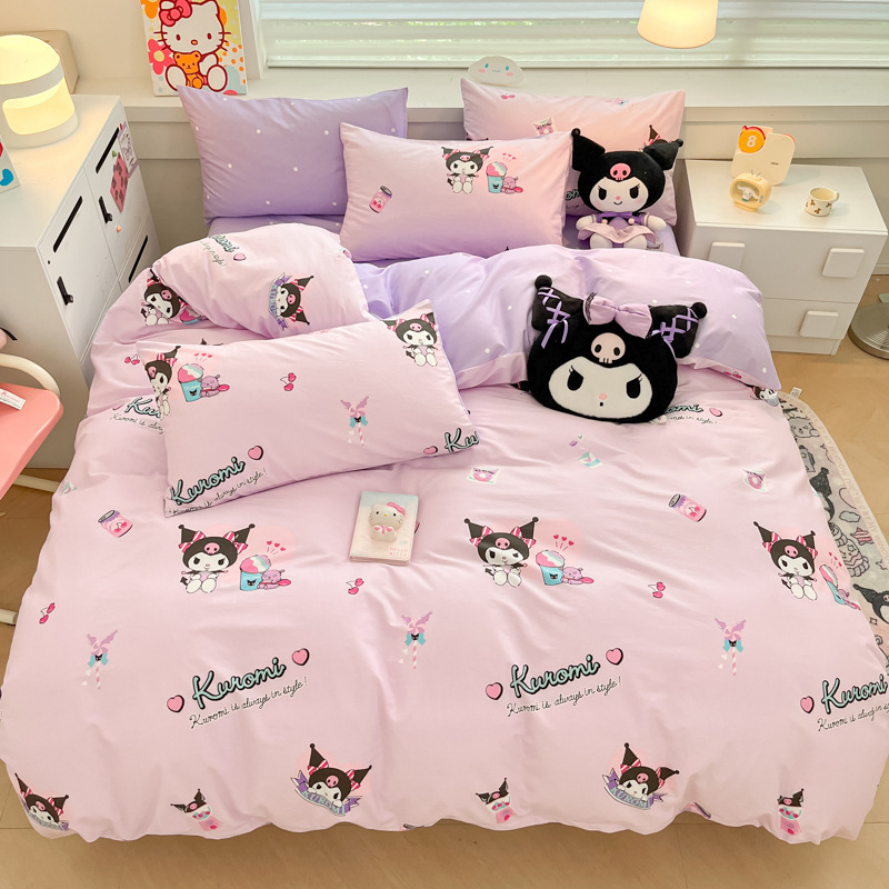 ハローキティ コットンプリント 4点セット 正規品 サンリオ かわいい漫画 コットンベッド 3点セット 南通|undefined