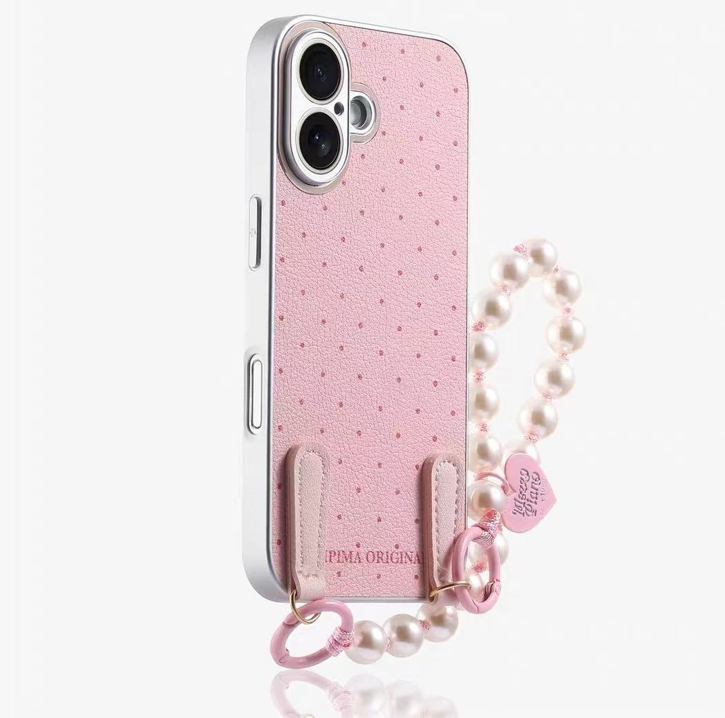 Soporte de estrella magnético 16ProMax de lunares simples para iPhone15 Apple 14 funda para teléfono móvil 13 mujer
