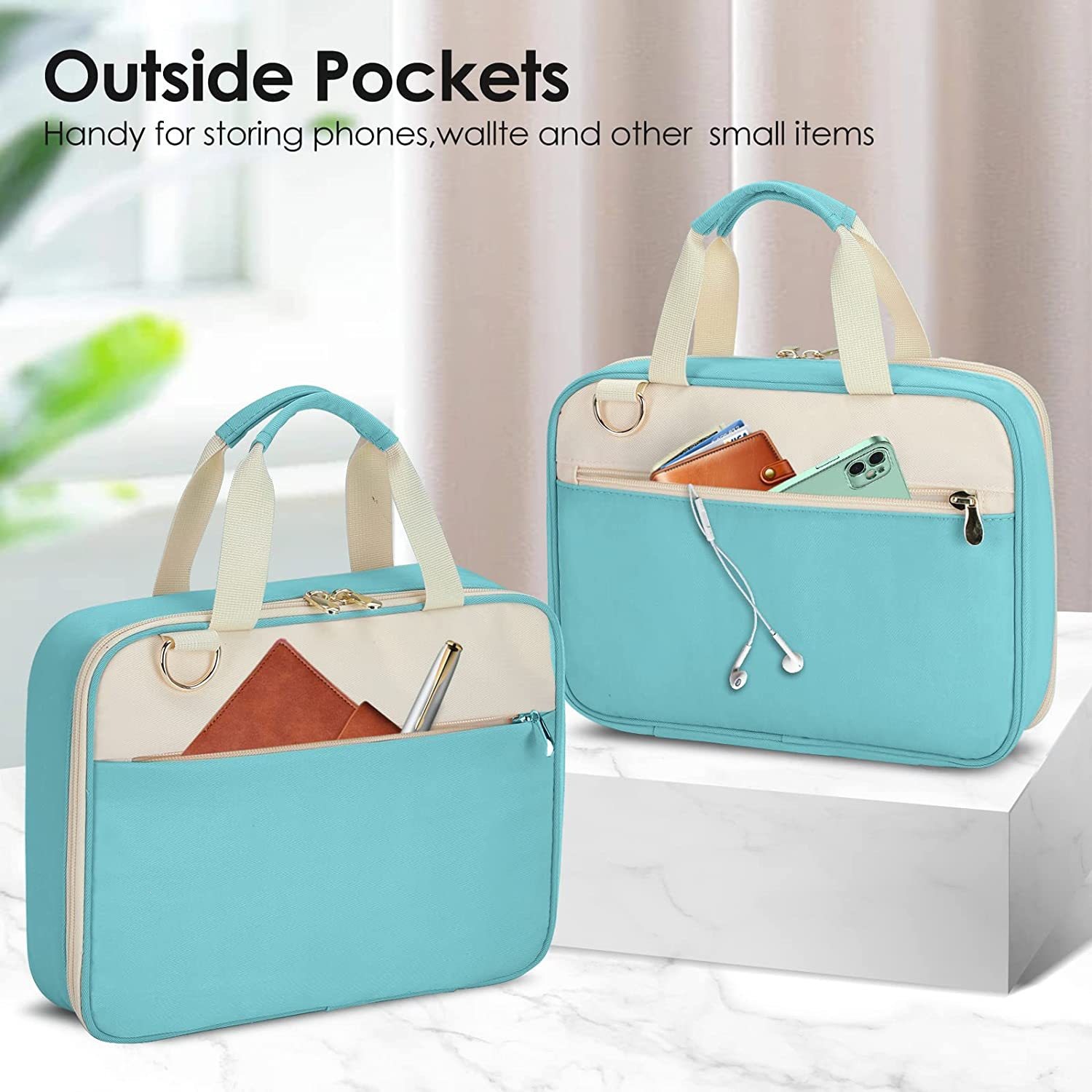 Women's portable book bag, large-capacity tote bag for books, storage bag, dustproof bag, book and tablet case