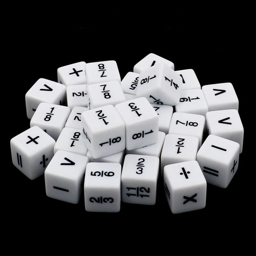 Cross-border supply No. 16 fraction symbol auxiliary teaching dice + - multiplication and division operations dice mathematics arithmetic fractions