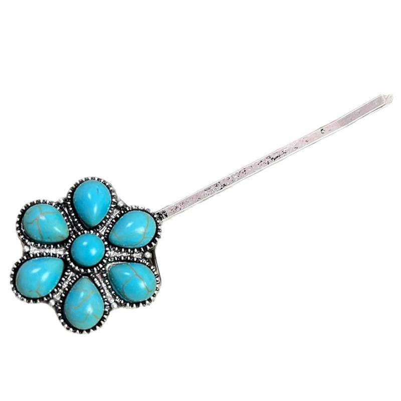 Turquoise Bloom Bag Clip Key Holder 绿松石花朵包夹钥匙扣|undefined