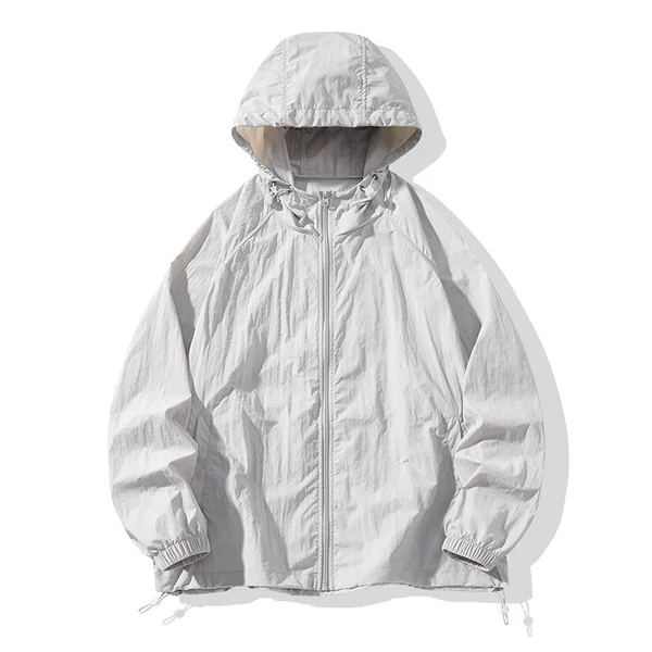 Team Uniform Ice Silk Sun Protection Clothing for Men and Women, Thin Outdoor Solid Color Summer Cycling Clothing, Hooded Sun Protection Clothing, Men's Trendy Brand Fishing Clothing