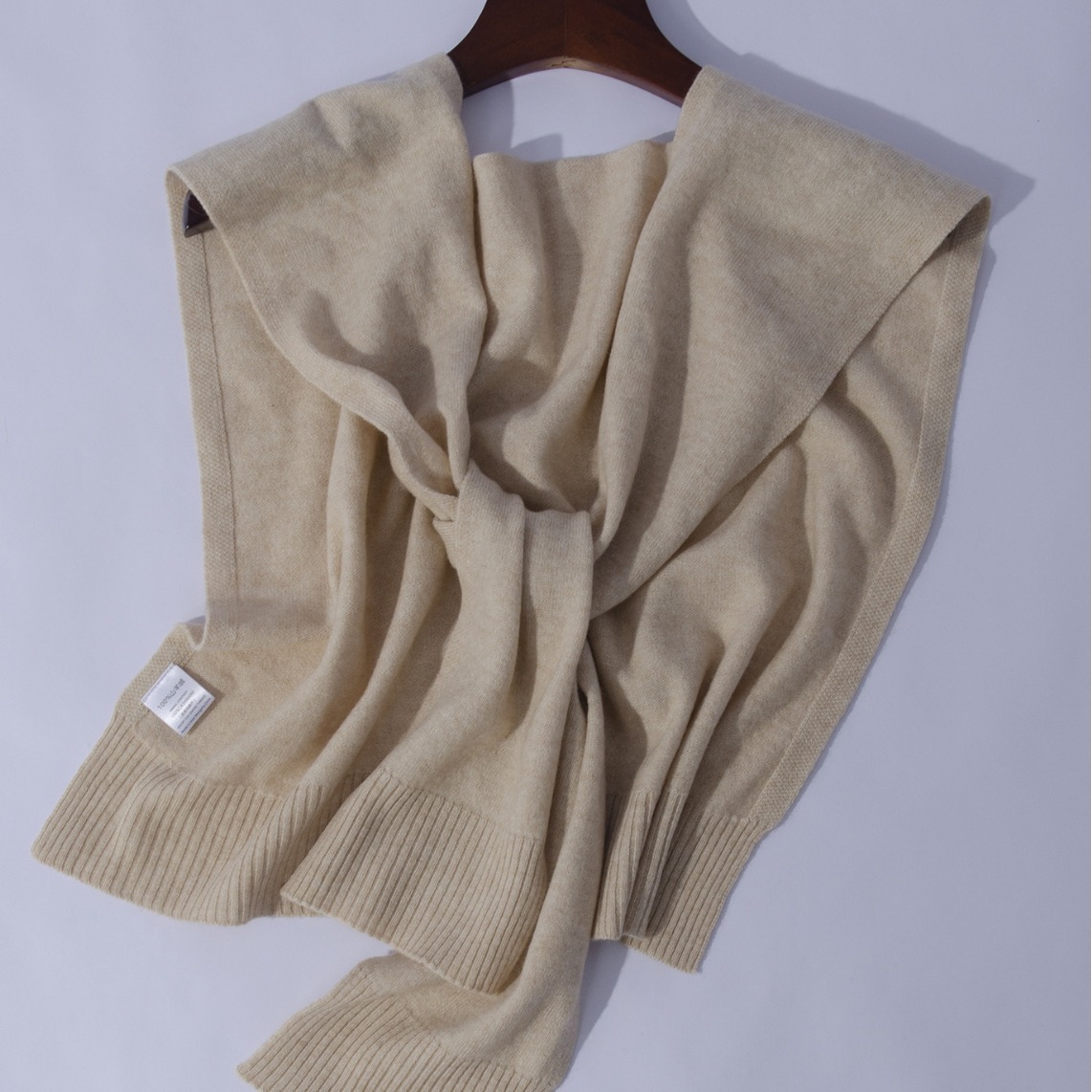 Fábrica de Mongolia Interior cabello recto de lana mezclada de punto caramelo color pigmento primavera otoño invierno sala de aire acondicionado calentamiento ligero pequeño hombro