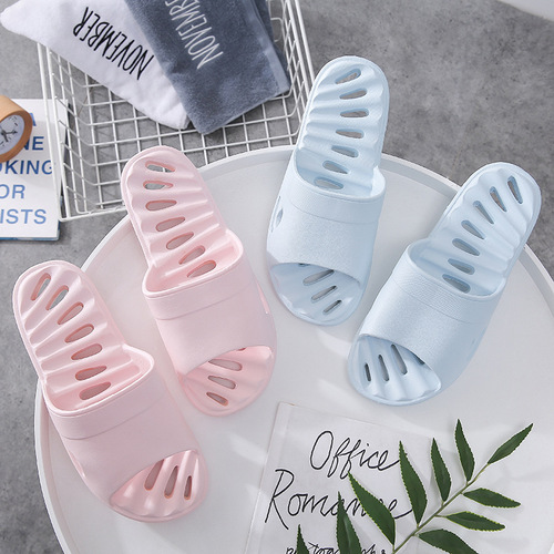 Couple home bathroom slippers home summer water leakage anti-slip bath wear-resistant household eva slippers for men and women