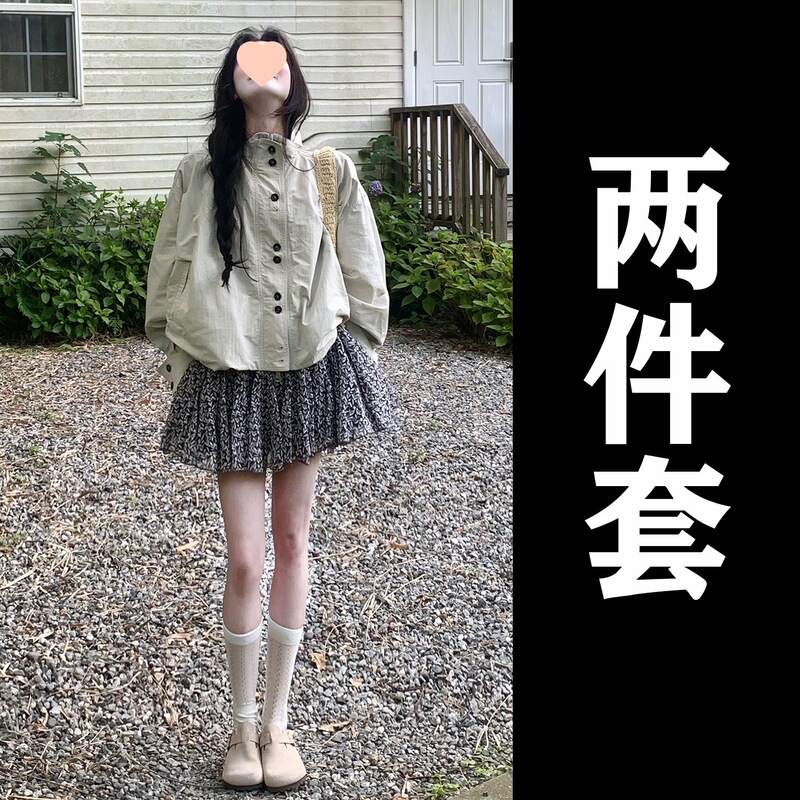 早秋季韩系慵懒chic别致灰色工装短款正肩外套女春秋2025新款爆款|undefined