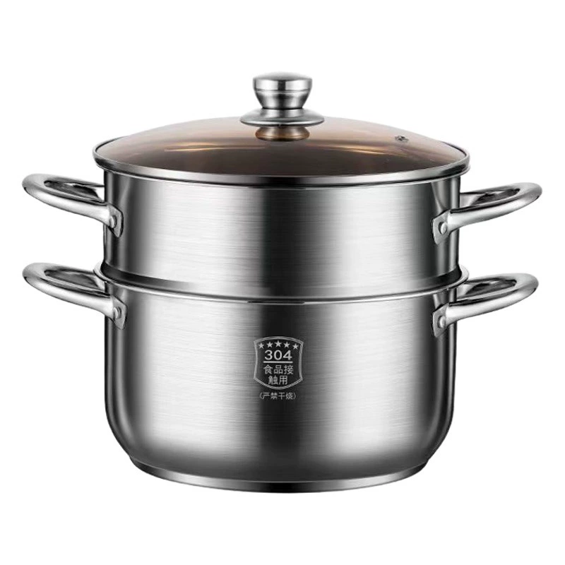[Old гость эксклюзивный] 24CM двухслойный суп домашний суп большой емкости пароварка кухонный суп тушеный суп