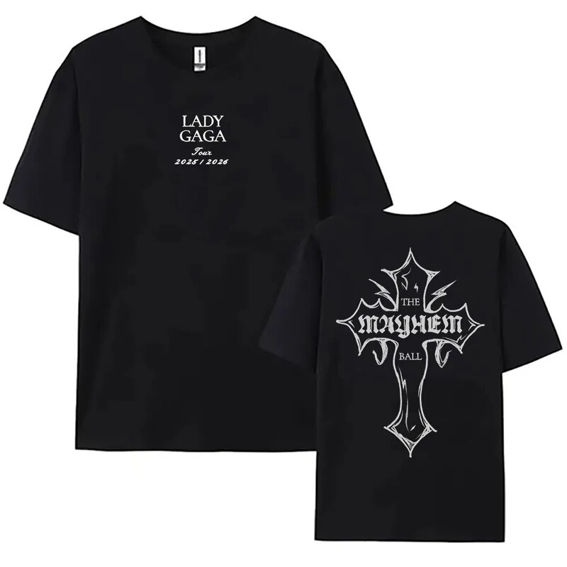 Lady Gaga Singer Graphic T-Shirt Fashion Summer Short-Sleeved T-Shirt Cotton Women's T-Shirt Lady Gaga Singer Graphic T-Shirt Fashion Summer Short-Sleeved T-Shirt Cotton Women's T-Shirt