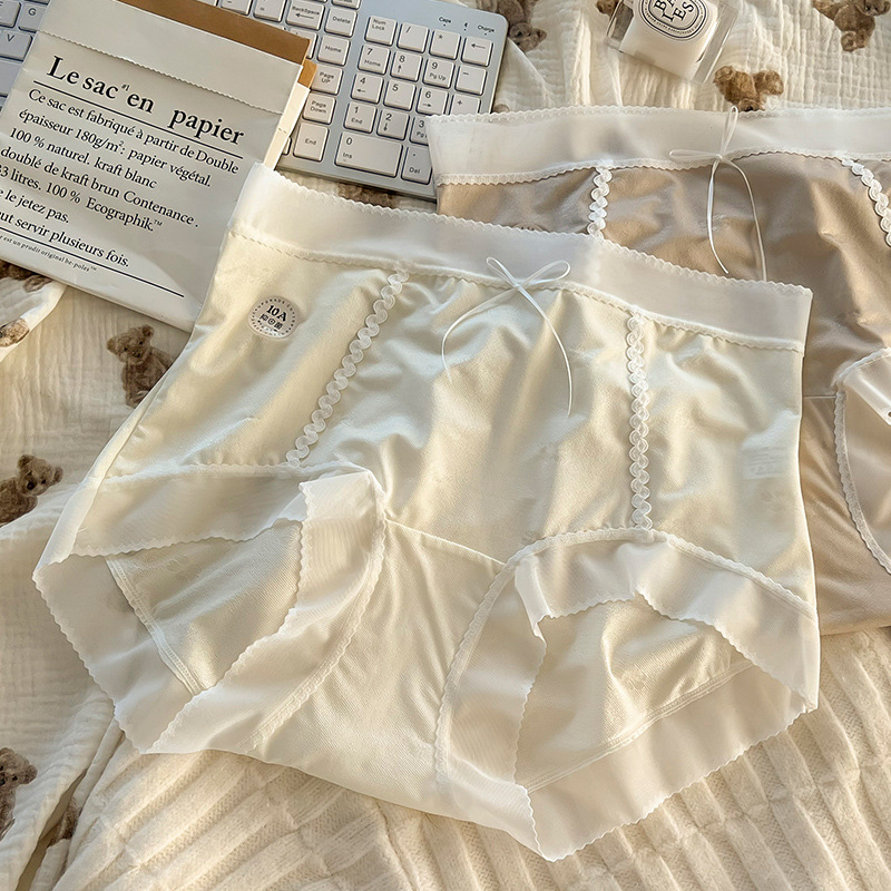 大码胖MM高腰女士内裤透气超薄无痕舒适透气高弹新款收腹提三角裤