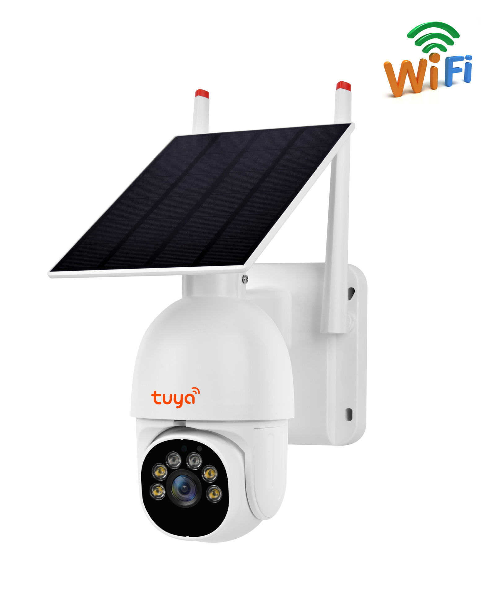 高清全景1080P免充电无线Wifi摄像机太阳能户外I涂鸦摄像头