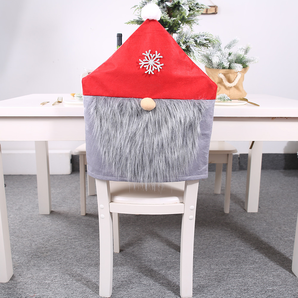 Weihnachten neue Nordic Rot grau stuhl abdeckung für die ältere menschen Weihnachten dekorative lieferungen hocker abdeckung für die ältere stuhl abdeckung_voghion.com