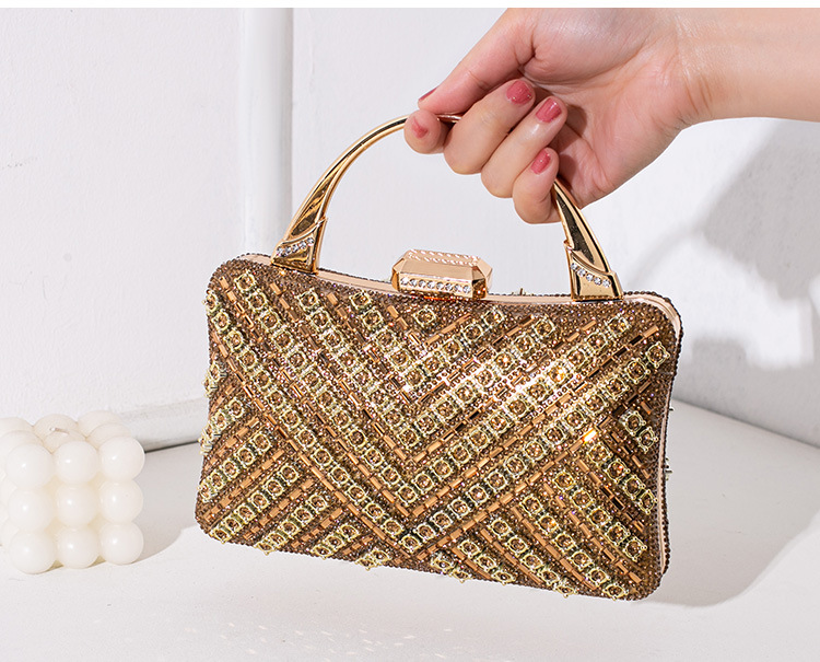 Women's Gender Nylon Color Block Square Evening Bags