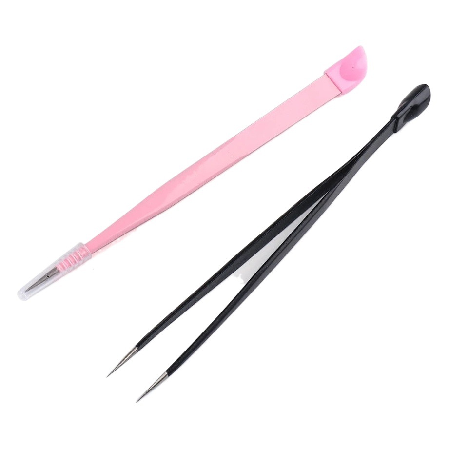 Cross-border new nail tools multi-functional metal double-headed tweezers jewelry press nail tools factory direct supply