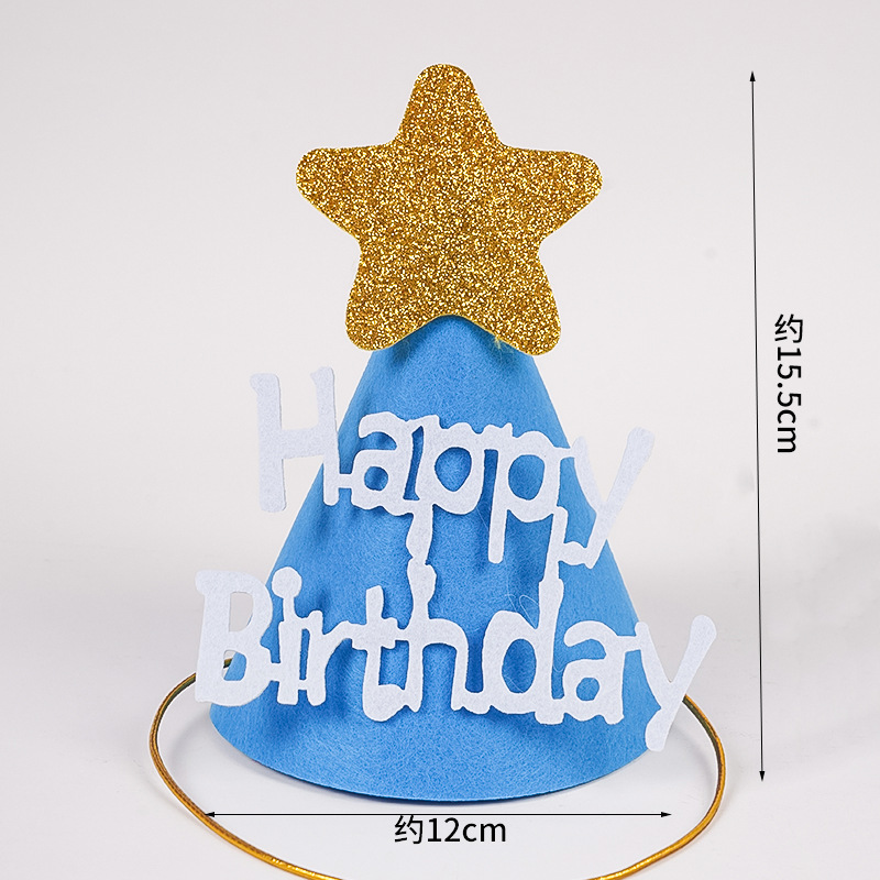 INS Internet celebridad sombrero de cumpleaños lindo fieltro alas de Ángel sombrero Fiesta infantil bebé de un año de edad banquete accesorios de la foto