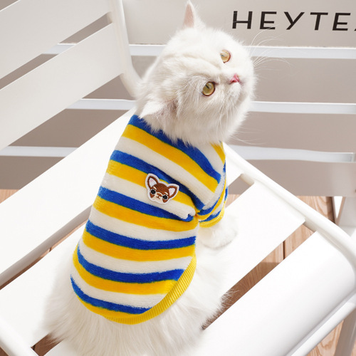 Pet Clothing Winter Warm Embroidered Dog Teddy Bichon Frize Small and Medium Dogs Dog Cat Clothes Cat Supplies Wholesale
