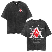 ŷ�봿��Anime Hunter X Hunter Logo Vintage Washed T