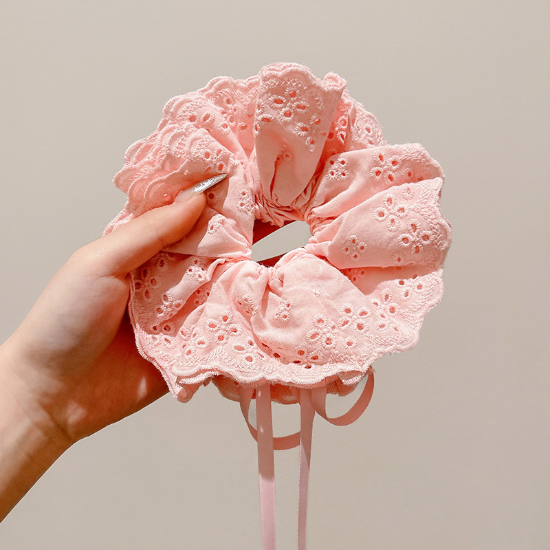 Anillo de pelo de intestino grueso suave francés para mujer 2025 nuevo círculo de intestino grueso coreano de alta gama Advanced Large Hairy Cuerda para la cabeza para mujer