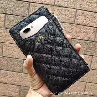 Lingge Mobile Phone Bag Big Banknote Bag Multi-card Coin Purse Clutch Bag Litchi Pattern Card Bag Mobile Phone Bag