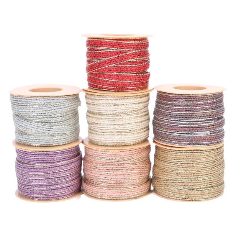 Vintage color tejido de pescado de seda pendientes de cuerda de cáñamo bricolaje hecho a mano arco colgante oreja joyería cinta 10-400 m