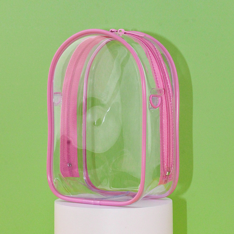 15.5cm square compartment—d buckle shoulder bag—pink—naked bag