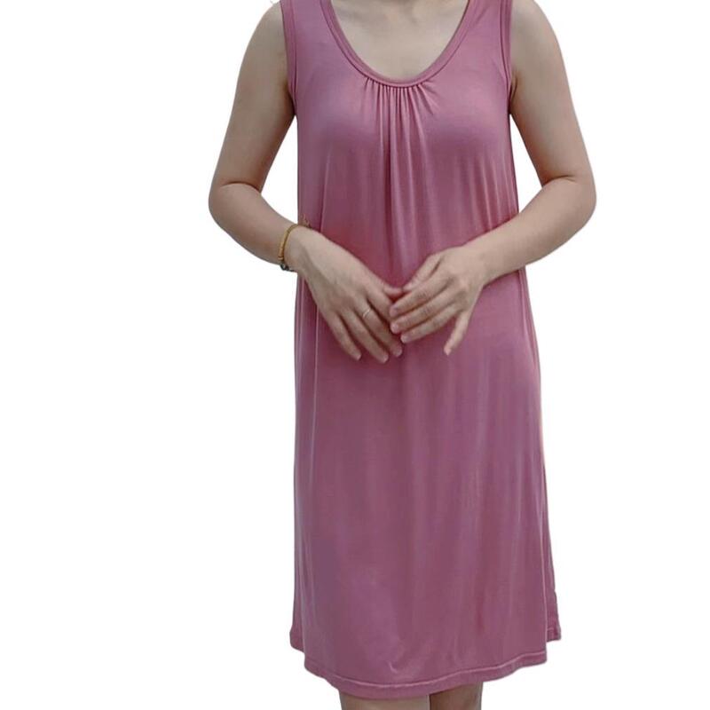 女性用ナイトガウン夏薄いモーダルドレス大きいサイズルーズホーム多用途カジュアルサスペンダーパジャマベストドレス|undefined