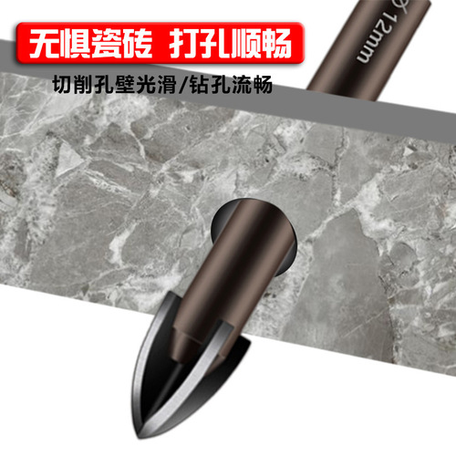 Wholesale hexagonal cross tile drill bit glass ceramic concrete cement wall hole opener alloy triangle drill bit