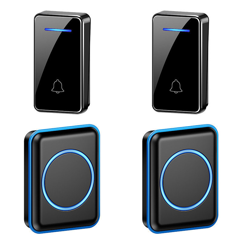 二拖二自发电无线门铃家用智能门铃音乐门铃呼叫器无需电池 跨境