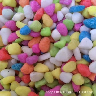Manufacturer Wholesale Dyed Multicolored Stone Fish Tank Landscaping Potted Decoration Succulent Plant Gardening Paving Stone