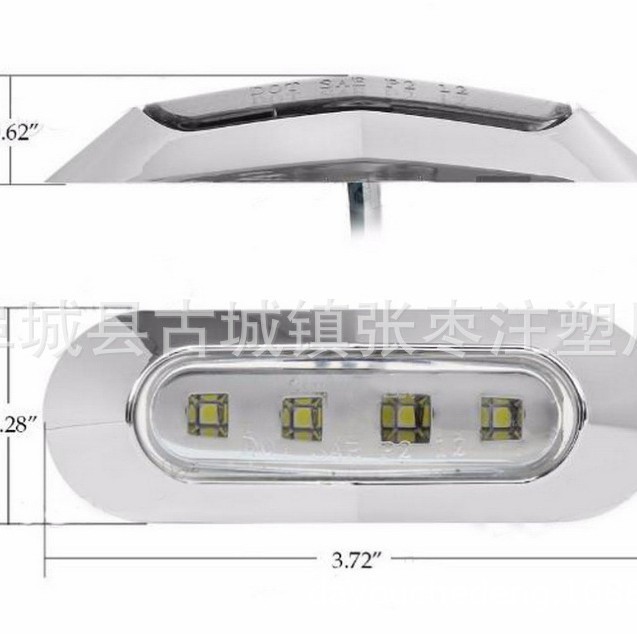 Fuente de la fábrica 4LED luz lateral del camión 12V-24V luz de señal de camión exportación Comercio exterior luz lateral