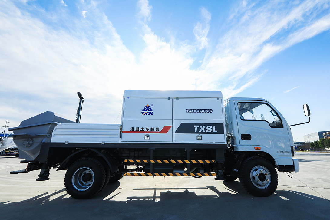 申鑫车载泵 混凝土输送泵 车载式混凝土输送泵 拖泵80泵 60泵加固