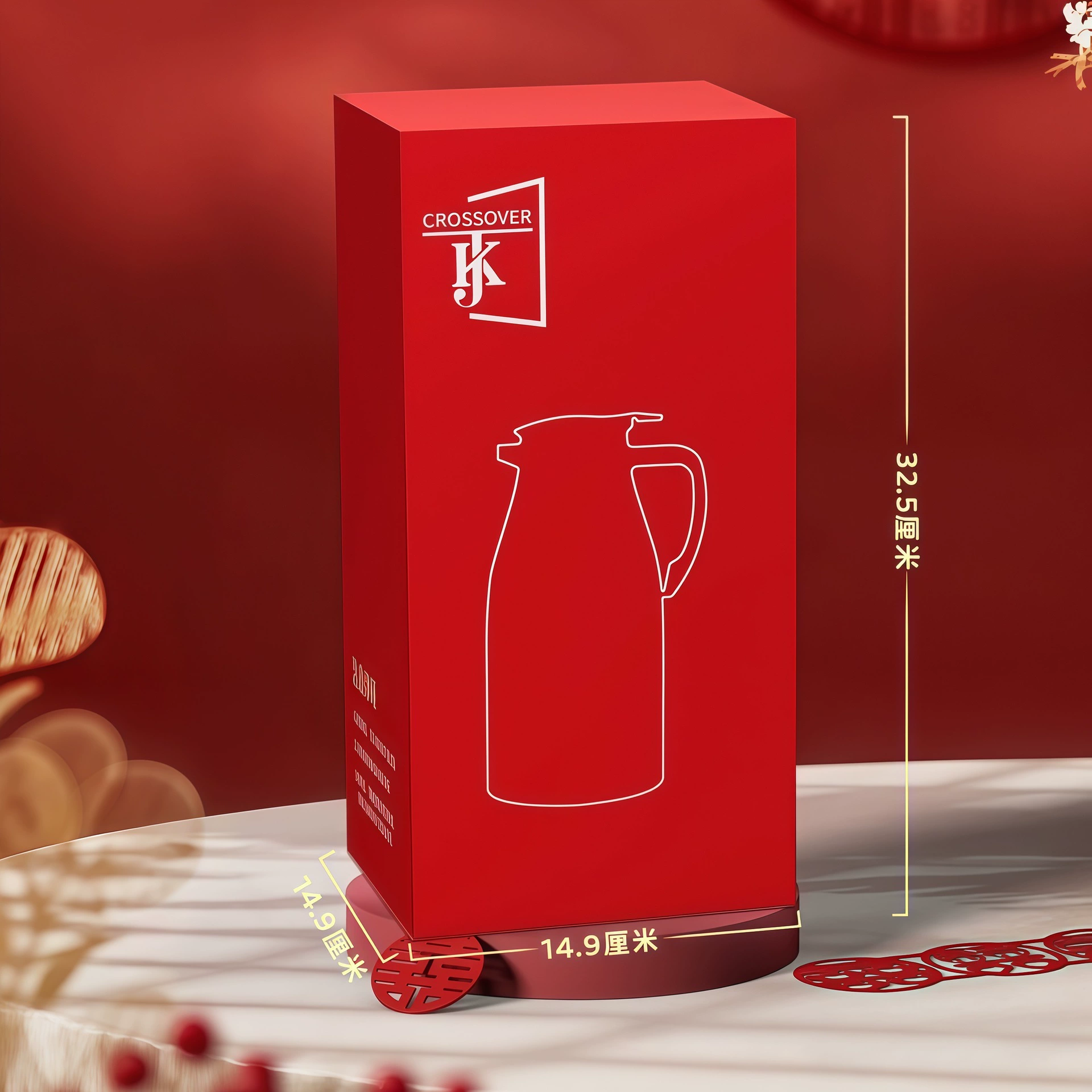 Thermos, capacious handheld teapot for home use, glass liner for elementary school students
