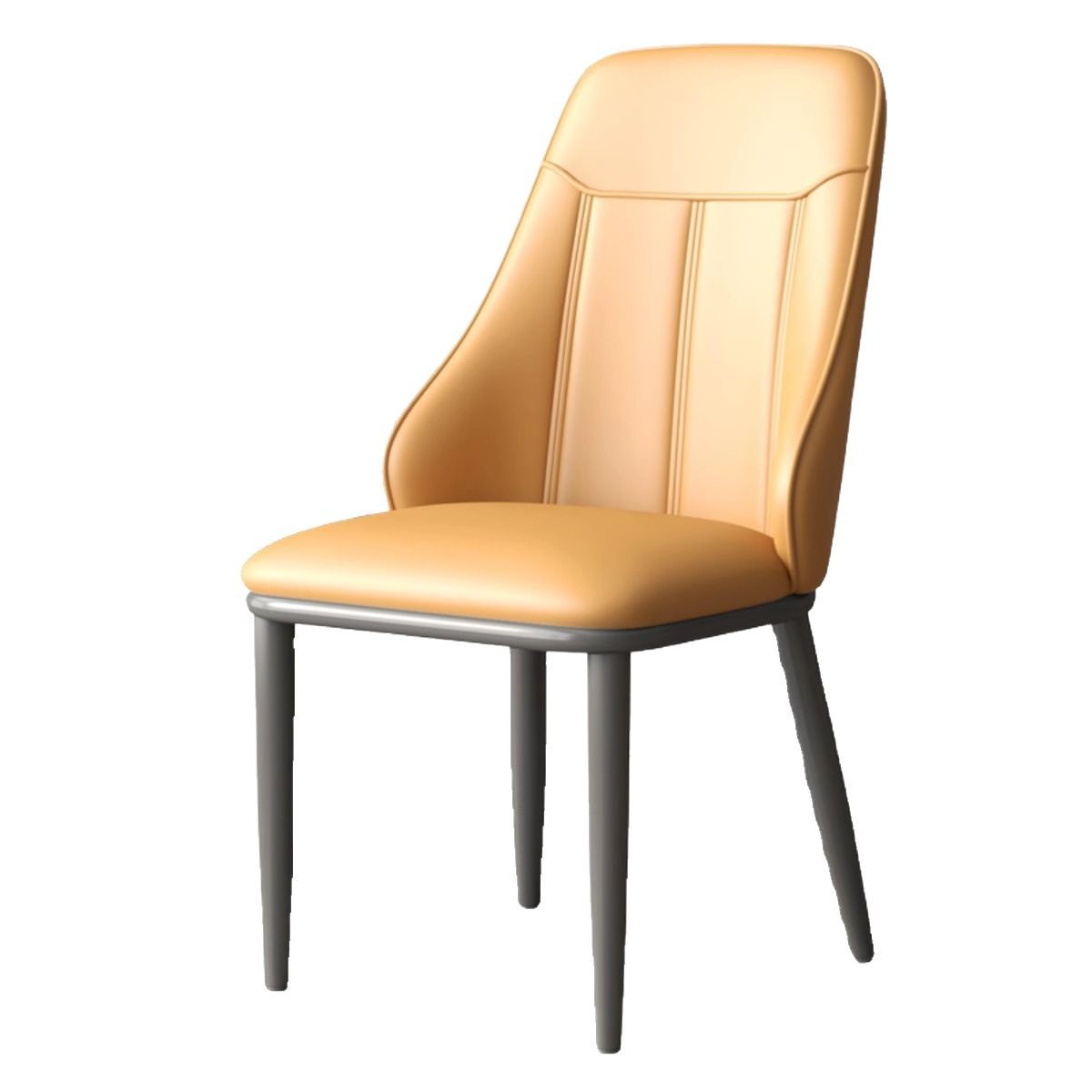 Silla de comedor de lujo ligera silla de cuero de respaldo doméstico italiano silla de comedor moderna silla de comedor en línea silla de comedor con respaldo alto