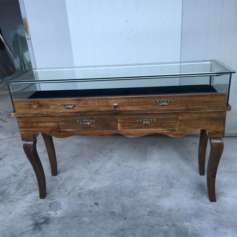 珠宝展示柜实木复古包包首饰饰品多功能透明玻璃柜子展柜柜台