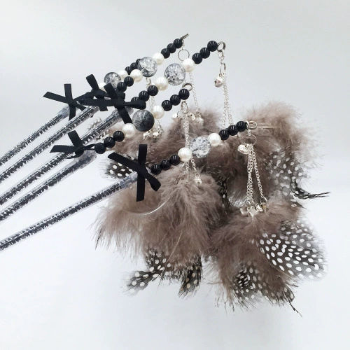 Aifangti забавная кошачья палочка в горошек кулон перо Шелк акриловая забавная кошачья палочка длинная палочка красочная забавная кошачья палочка игрушка для кошек