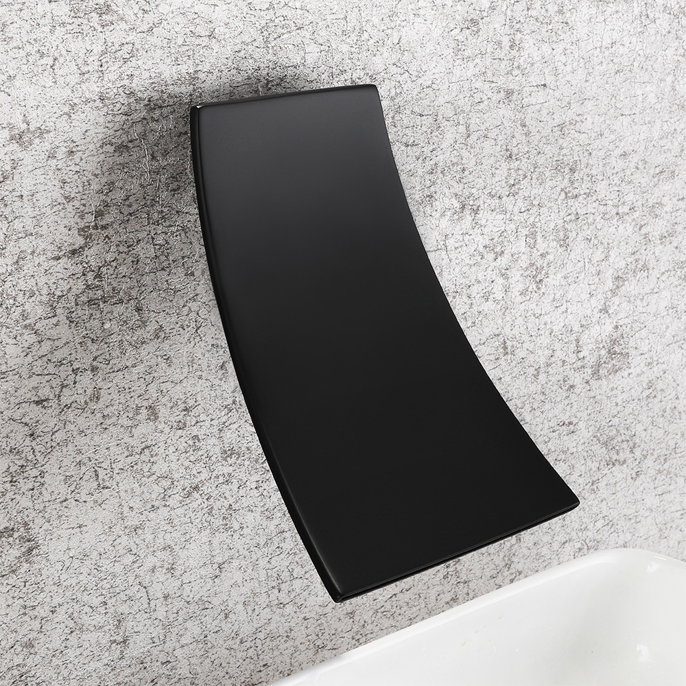 Cross-border brass washbasin faucet waterfall water outlet single, cold and hot mixed water is concealed in the wall-mounted bathroom countertop basin undefined