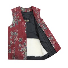 羊毛马甲女士高端秋冬季中老年毛一体背心保暖坎肩妈妈装