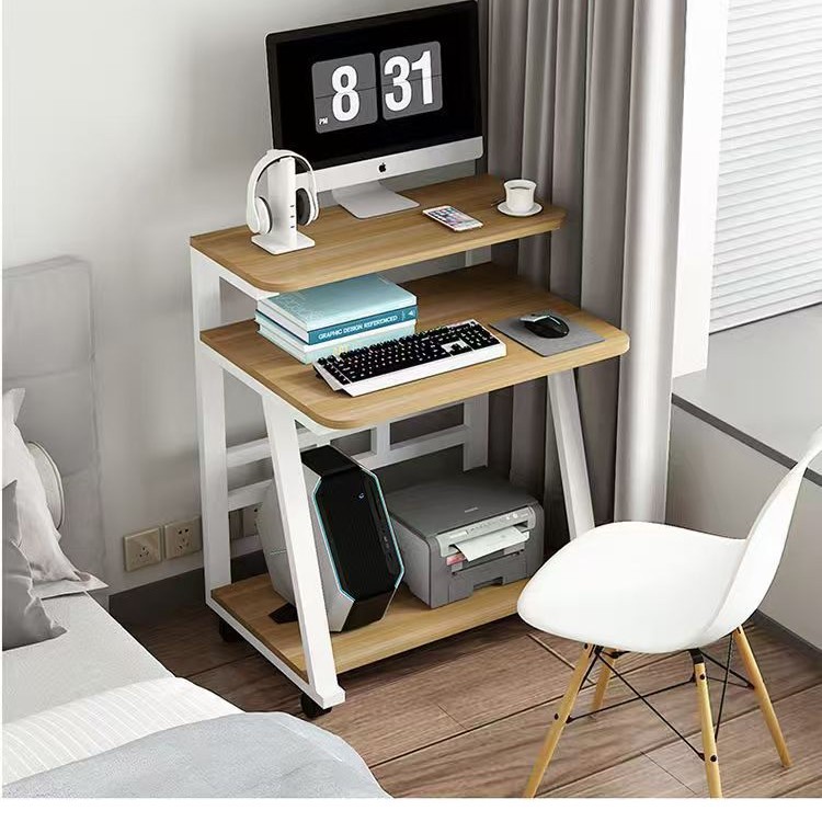 Alquiler pequeño escritorio móvil escritorio de dormitorio simple escritorio moderno pequeño escritorio de computadora de almacenamiento image 4