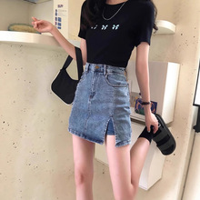 高腰a字牛仔短裙女夏2025新款显瘦a字裙牛仔半身裙牛仔裙裤女夏